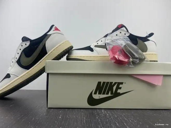 Rep Kickmax Olive Jordan Scott Low Travis Air x 1 WMNS DZ4137-106 OG 0513